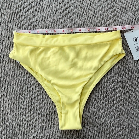 NWT Body Glove Yellow Ribbed High Leg Swimsuit Bottoms - Picture 6 of 10